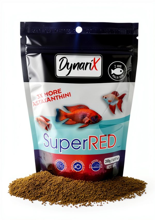 Northfin DynariX SuperRED Fish Food – 2mm Sinking Pellets – 3X Astaxanthin for Maximum Color Enhancement – High-Protein Formula-0